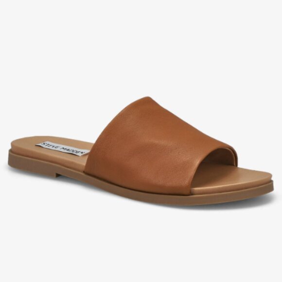 Steve Madden Shoes - *SOLD* Steve Madden Kastle Tan Slides | 6